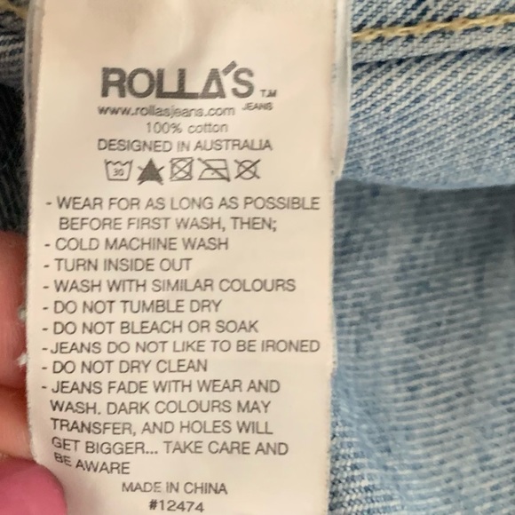 Rolla's Dusters High-Rise Relaxed Light-Wash Jean, Size 27 - Picture 12 of 12